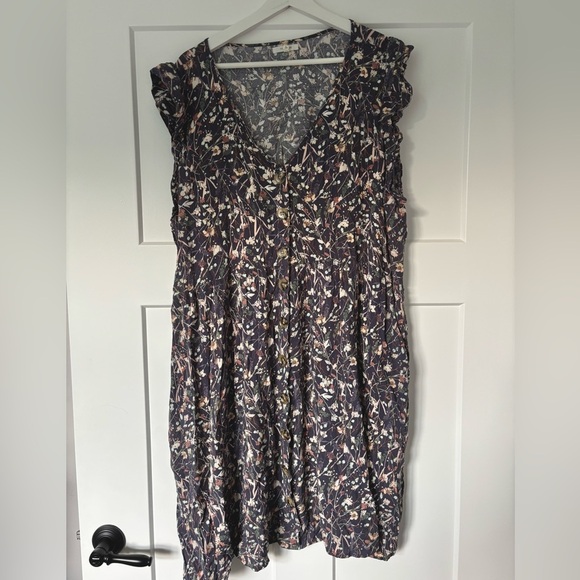 Maurices Navy Floral Midi Dress - Picture 1 of 1